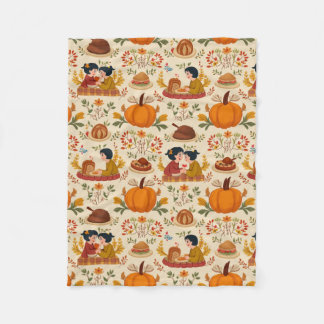 Thanksgiving Harvest Fleece Blanket