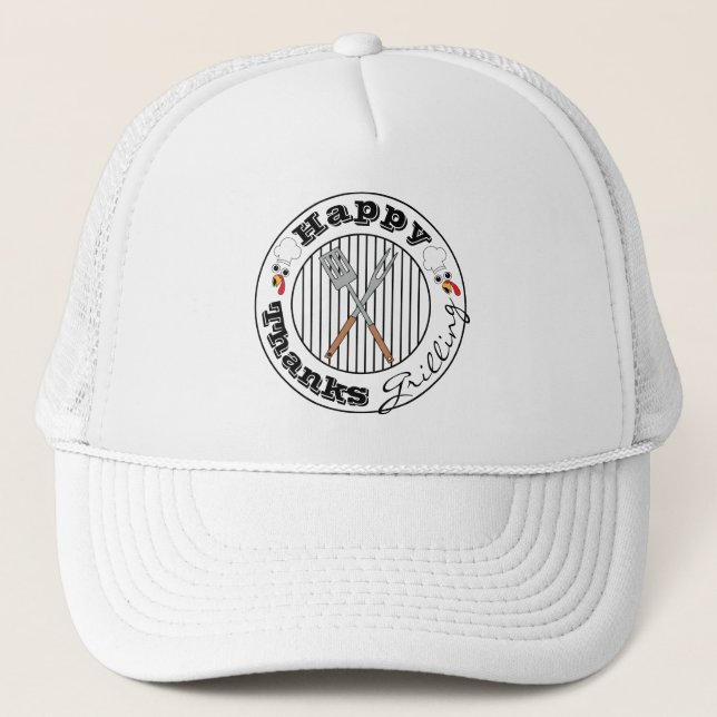 Thanksgiving Hat Lycklig Thanksgrilling Keps (Framsida)