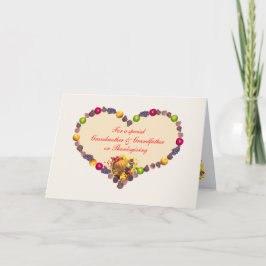 Thanksgiving Heart - farmor och farfar Helgkort