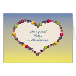 Thanksgiving Heart - för Far Hälsningskort