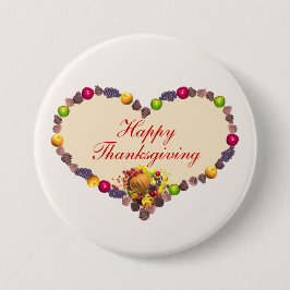 Thanksgiving Heart och Cornucopia Knapp