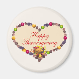 Thanksgiving Heart och Cornucopia Magnet