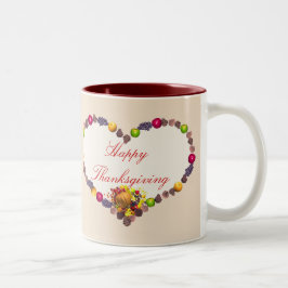 Thanksgiving Heart Två-Tonad Mugg