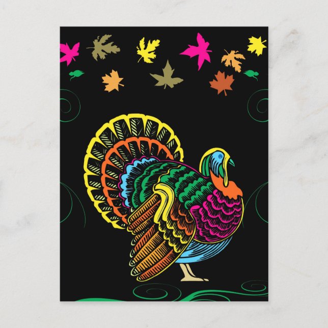 Thanksgiving Helg Vykort (Framsida)