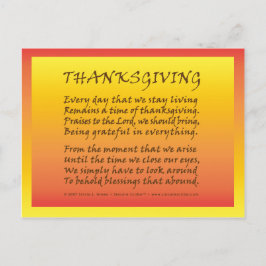 Thanksgiving Helg Vykort