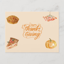Thanksgiving Helg Vykort