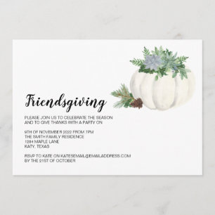 Thanksgiving Helgdag Elegant Fall Friendorge Inbjudningar