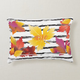 Thanksgiving Helgdag Fall Maple Löv Penseldekor Prydnadskudde