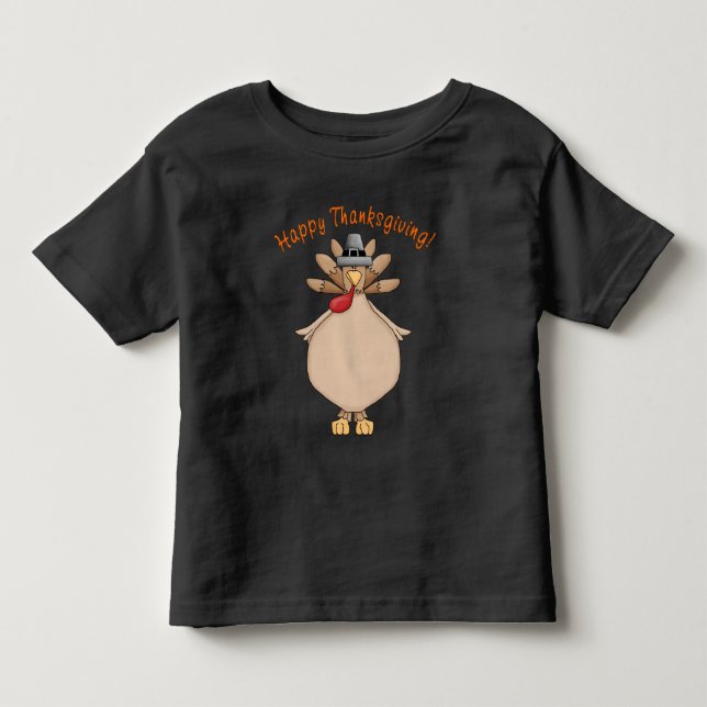 Thanksgiving Helgdag kalkon unisex småbarn t-shirt (Framsida)