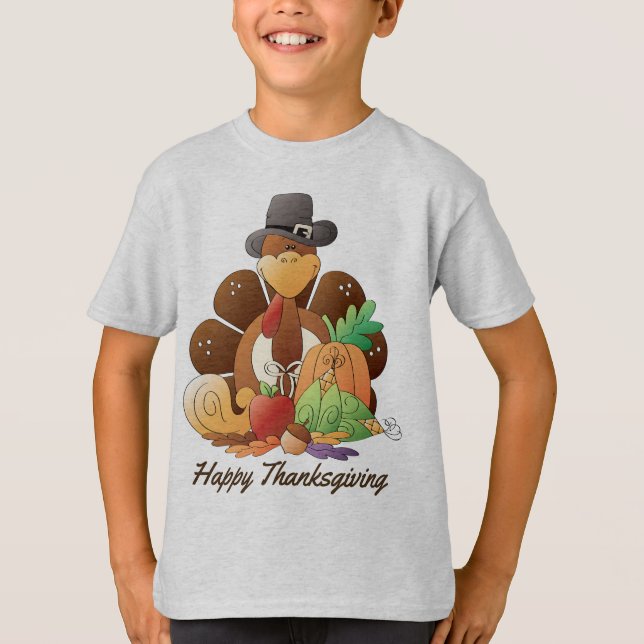 Thanksgiving Helgdag kalkonungar t-shirt (Framsida)