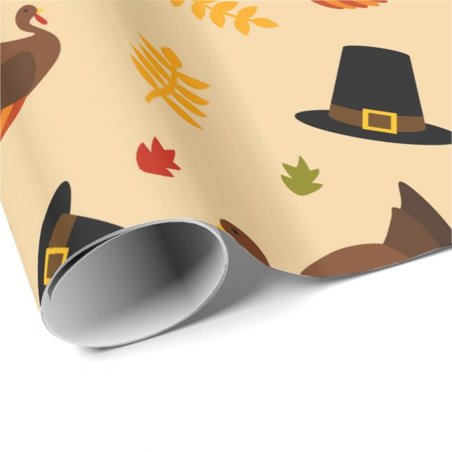 Thanksgiving Helgdag, mönster, party Presentpapper (Rullad Hörn)