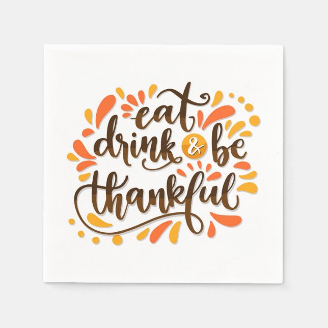 Thanksgiving Helgdag Pappra blöjor Pappersservett (Framsidan)