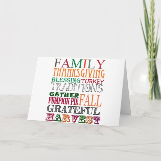 thanksgiving helgkort (Framsida)