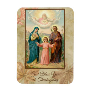 Thanksgiving Heliga Family Jesus Mary St. Joseph Magnet