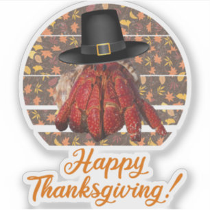 Thanksgiving Hermit Crab Klistermärken
