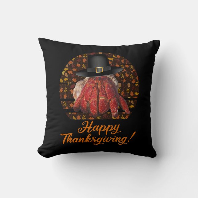 Thanksgiving Hermit Crab Kudde (Framsida)