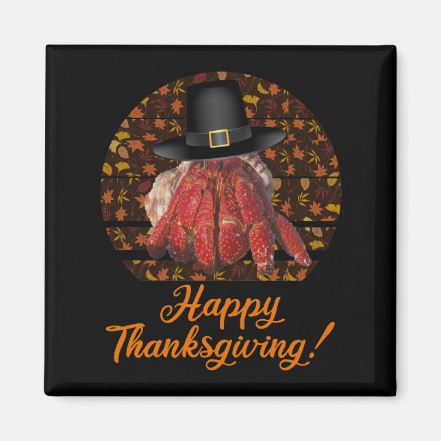 Thanksgiving Hermit Crab Magnet (Framsidan)