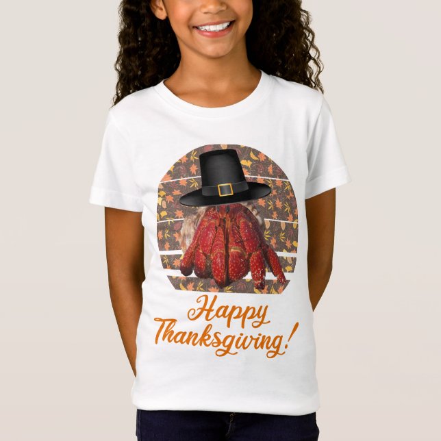 Thanksgiving Hermit Crab T Shirt (Framsida)