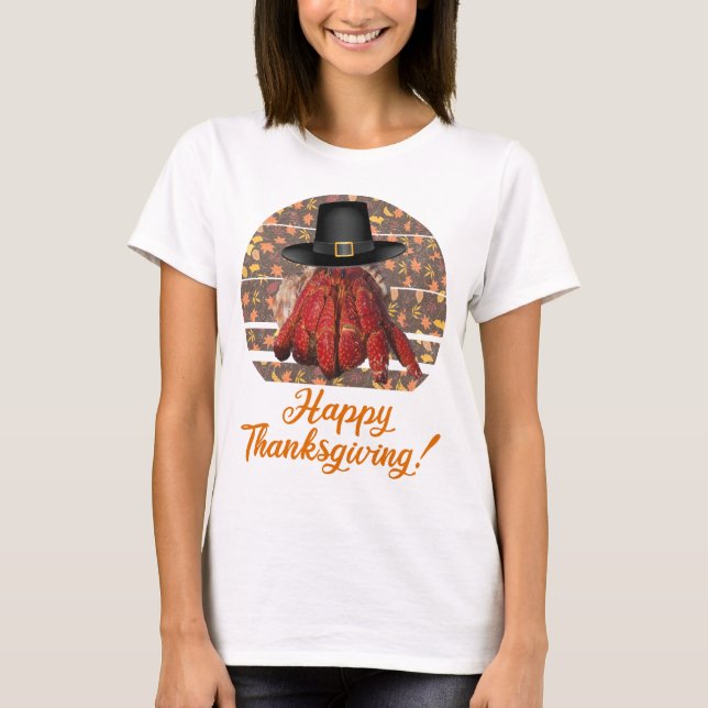 Thanksgiving Hermit Crab T Shirt (Framsida)