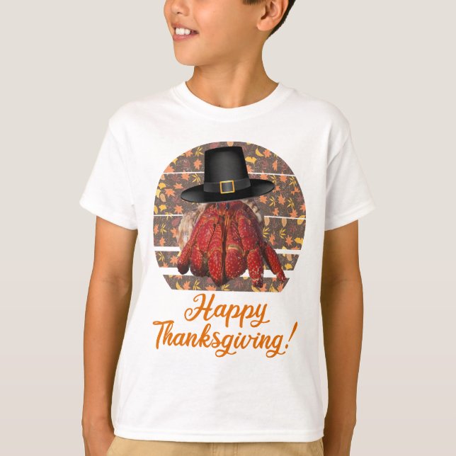 Thanksgiving Hermit Crab T Shirt (Framsida)