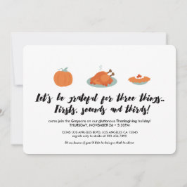 Thanksgiving Hjälp för middagsinbjudan Inbjudningar