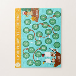 Thanksgiving Hjälp pilgrimerna att komma till kust Pussel