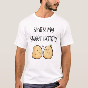 Thanksgiving Hon är min sötpotatis i Yam Par T Shirt