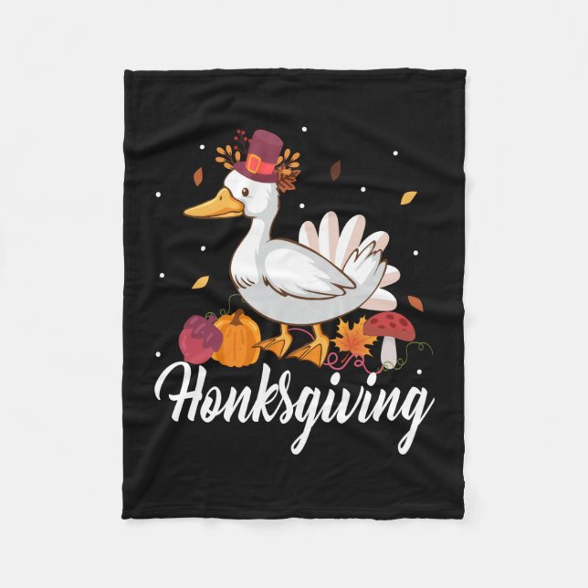 Thanksgiving Honksgiving Fleecefilt (Framsidan)