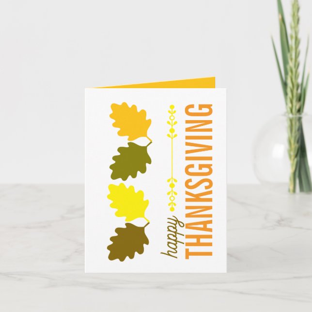 Thanksgiving Höst löv Helgkort (Framsida)