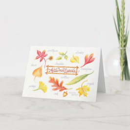 Thanksgiving-Höst löv-mappat gratulationskort Kort
