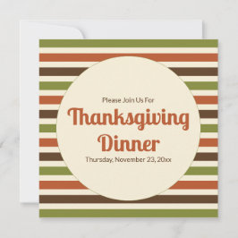 Thanksgiving Hösten Färg Rand Middag Inbjudningar