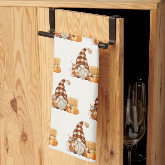 Thanksgiving höstfällor kökshandduk (Thirds Fold)
