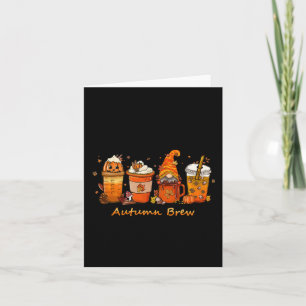 Thanksgiving Hösthöns Brew Fall Coffee Pumpkin Spi Kort