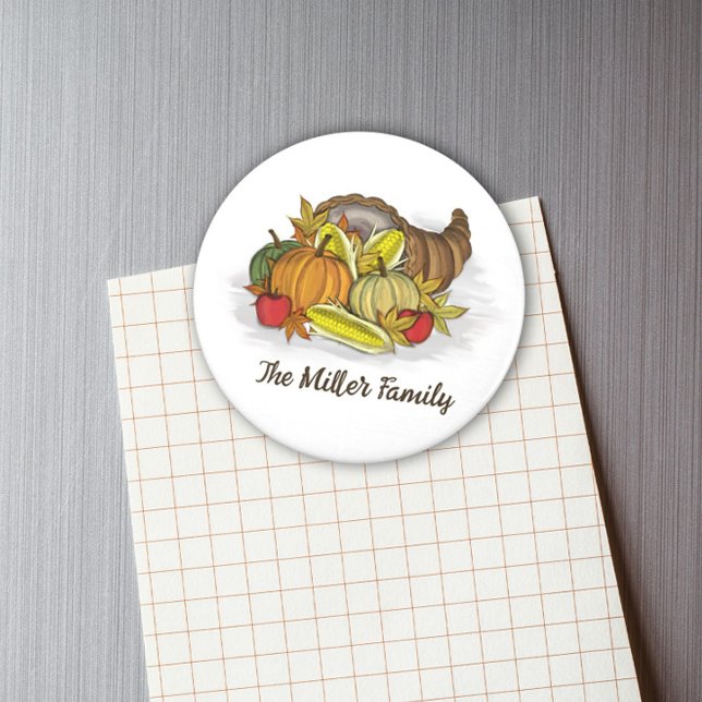 Thanksgiving - höstskörd av grönsaker magnet (Skapare uppladdad)