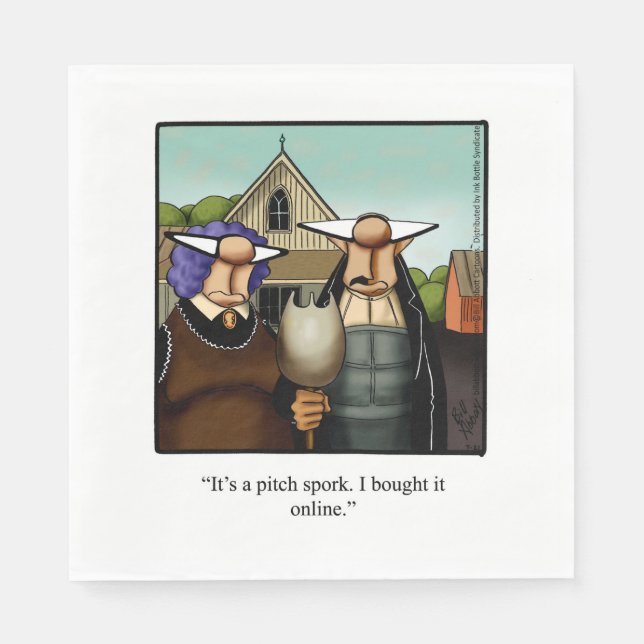 Thanksgiving Humor Helgdag Napkins Pappersservett (Framsidan)