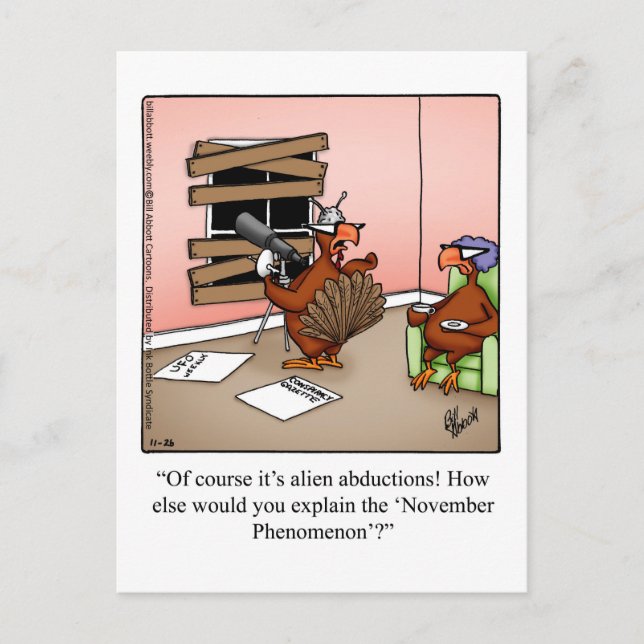 Thanksgiving Humor vykort ’Spectickles’ (Framsida)