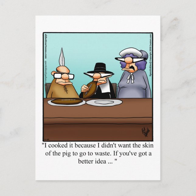 Thanksgiving Humor vykort ’Spectickles’ (Framsida)