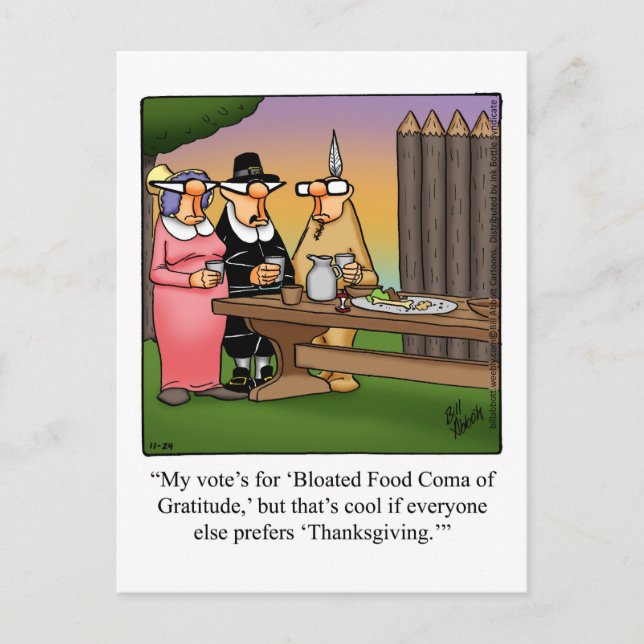 Thanksgiving Humor vykort ’Spectickles’ (Framsida)