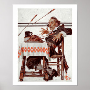Thanksgiving Humous Vintage Art Poster