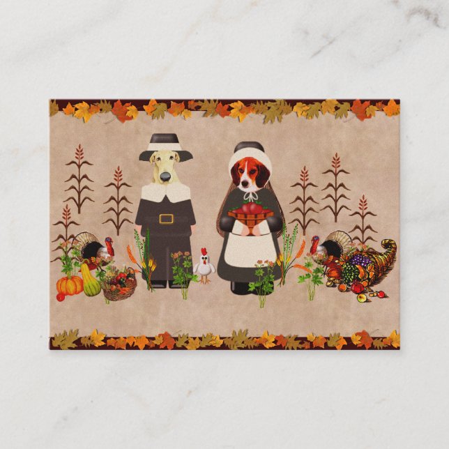 Thanksgiving Hundar Tilläggskort (Framsida)