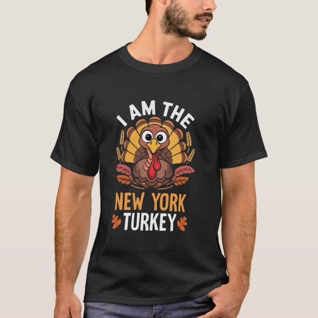 Thanksgiving I är New York Turkey Matching T Shirt (Framsida)