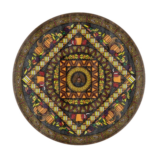 Thanksgiving Ikoner Glasskärning (Framsidan)