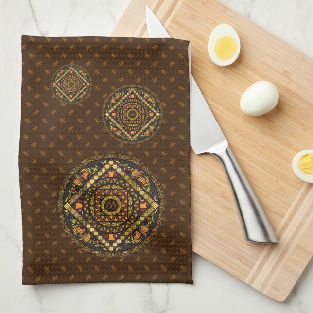 Thanksgiving-ikoner Hand Towel Kökshandduk (Vikt i Fjärdedel)