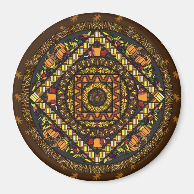 Thanksgiving-ikonermagnet Magnet (Framsidan)