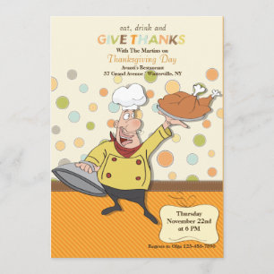 Thanksgiving Inbjudan till matlagningsmottagare