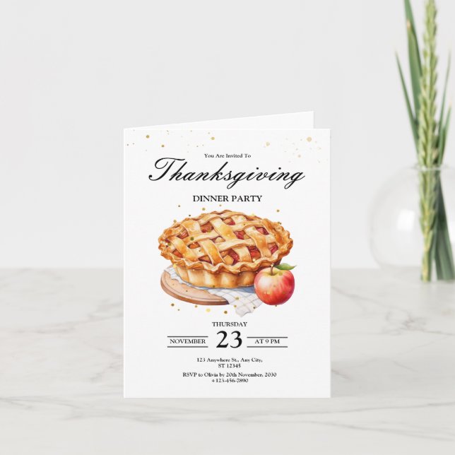 Thanksgiving - inbjudan till middag, Låt oss Ge ta (Framsida)