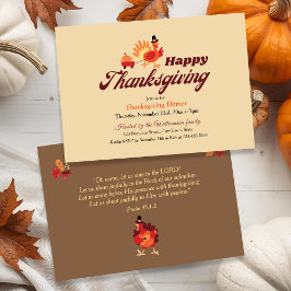Thanksgiving Inbjudan till middagen med bibelverse