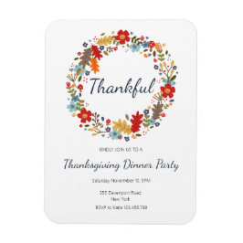 Thanksgiving Inbjudan till middagen Thankful WAN Magnet