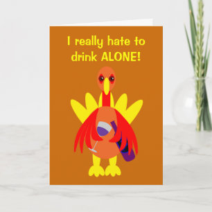 Thanksgiving Inbjudan till Vin Drinkin Turkiet