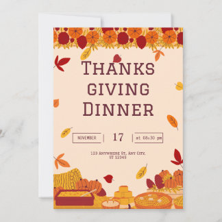 Thanksgiving Inbjudningar
